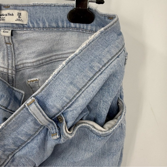 Abercrombie & Fitch The Dad High Rise curve love criss-cross waist jeans 8/29 - Picture 16 of 16